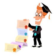 Degree and Certification - Business Concept