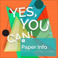 Flat design square banner with slogan N24