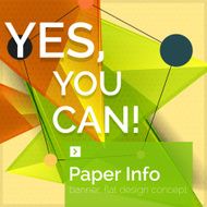 Flat design square banner with slogan N25