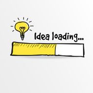 Loading bar with bulb creativity big idea vector N2