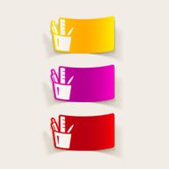 realistic design element stationery tools N6