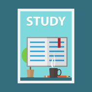 Flat design vector illustration concepts of education N3