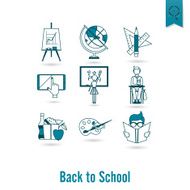 school and education icons N647