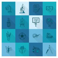 school and education icons N648