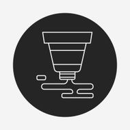 Pigment paint line icon N2