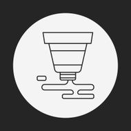 Pigment paint line icon N4