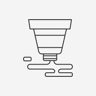 Pigment paint line icon N5