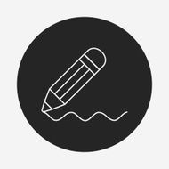 pencil line icon