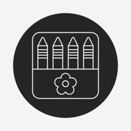 crayon line icon