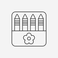 crayon line icon N4