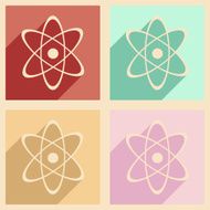 Flat with shadow concept and mobile application chemistry formula