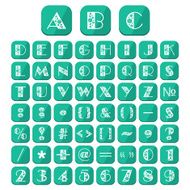 flat alphabet floral ornament on a volume buttons N8