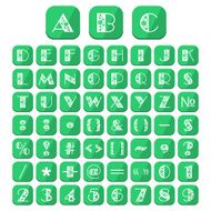 flat alphabet floral ornament on a volume buttons N9