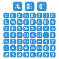 flat alphabet floral ornament on a volume buttons N10