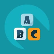 Flat modern design with shadow cubes letters N2