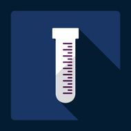 Flat modern design with shadow flask