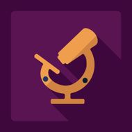 Flat modern design with shadow microscope