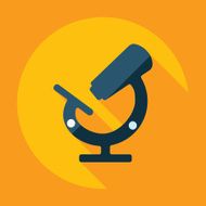 Flat modern design with shadow microscope N2