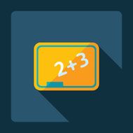 Flat modern design with shadow school board