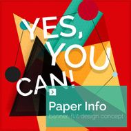 Flat design square banner with slogan N26