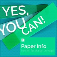 Flat design square banner with slogan N28
