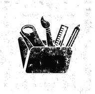 Education design on old background vector