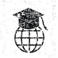Education design on old background vector N2