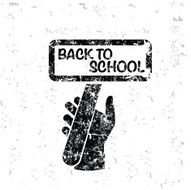Back to school design on old background vector