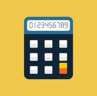 Flat Calculator Vector icon