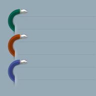 Stylized writing pen design for infographics