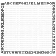 Simple black font numbers