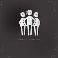 Student design on black background vector