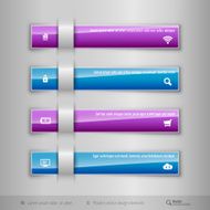 Modern business tabs infographics template for web design or