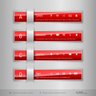 Modern business tabs infographics template for web design or N7
