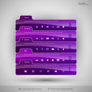 Modern business tabs for infographics N3