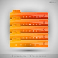 Modern business tabs for infographics N4