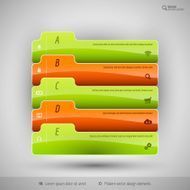 Modern business tabs for infographics N5