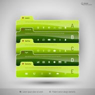 Modern business tabs for infographics N6