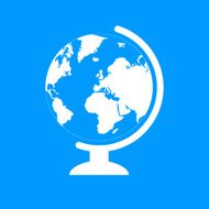 geography school earth globe web icon vector illustration