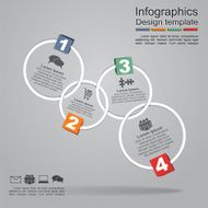 Infographic report template with frames and icons Vector N3
