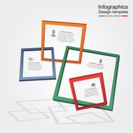 Infographic report template with frames and icons Vector N4
