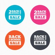 Back to school icons Studies after the holidays N16