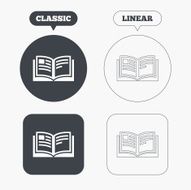 Book sign icon Open book symbol N6