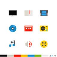 Different flat design web and application interface icons collection