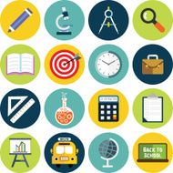 Flat Conceptual Education Icon N2