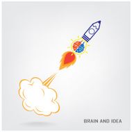 Creative brain Idea concept background