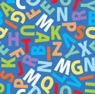 Seamless alphabet pattern N2