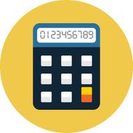Flat Calculator Vector icon N2