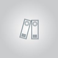 Row of binders icon vector illustration