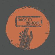 Back to school symbol design on old background vector